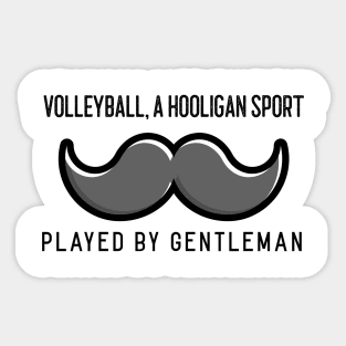 Funny Volleyball And Moustache Design Sticker